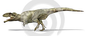 Giganotosaurus dinosaur. Side view, 3d illustration