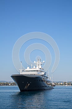 Gigantic big luxury mega or super motor yacht. Investment for mi