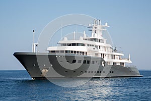 Gigantic big luxury mega or super motor yacht. Investment for mi