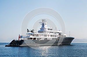 Gigantic big luxury mega or super motor yacht. Investment for mi photo