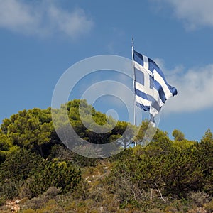 Gigantic greek flag