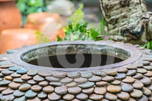 Gigantic jar, Warer jar in the garden