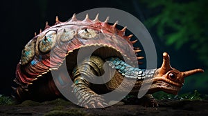 Gigantic Prehistoric Snail: A Photorealistic Aztec Scaley Cat Hero Beast