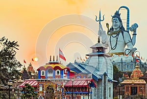 Gigantic statue of Lord Shiva in Chardham temple, Siddheshwardham, Namchi, Sikkim, India.