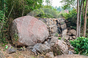 Gigantic stone in forest from Thailand