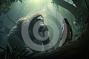 Gigantopithecus Giant Ape in the jungle of Brazil photo