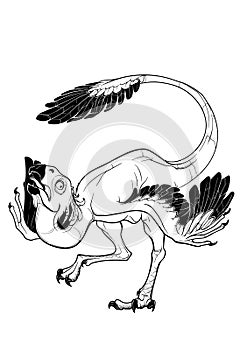Gigantoraptor mating dance photo