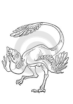 Gigantoraptor mating dance photo