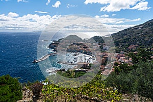 Giglio Island in Tyrrhenian Sea