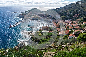 Giglio Island in Tyrrhenian Sea