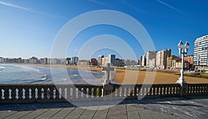 Gijon playa San Lorenzo beach Asturias Spain