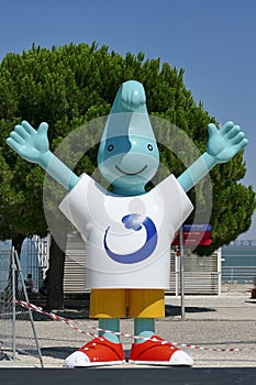 Gil, the mascot of Expo`98 in Lisbone, Portugal