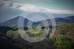 Gila river canyon near Morenci, AZ