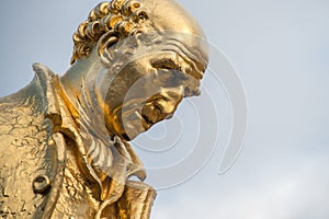 Gilded bronze statue of Matthew Boulton, James Watt and William