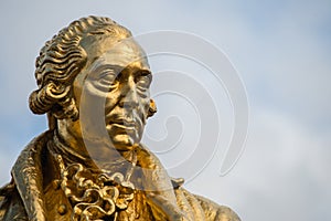 Gilded bronze statue of Matthew Boulton, James Watt and William