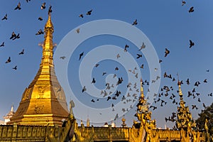 Gilded dome of a buddhist pagoda