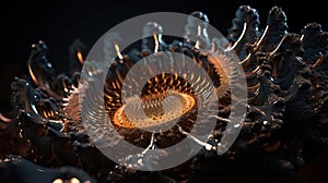 Gilded Fractals: Exploring the Evolving Beauty of Ferrofluidal Patterns