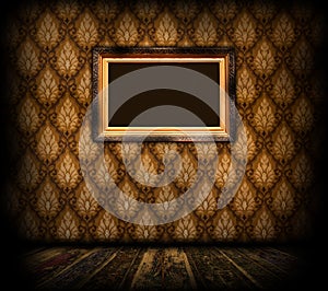 Gilded Frame on Vintage Wallpaper