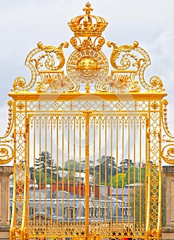 Gilded Gate at Versailles Palace France