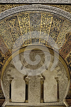 Gilded mosaic over Mihrab, Mosque-Cathedral of Cor photo