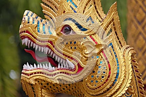 Gilded Naga at Wat Phra Singh