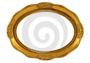 Gilded oval frame