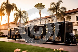 Gilded Renaissance Trailer at Luxurious Mansion photo