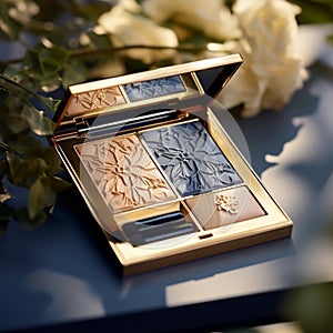 Gilded Serenity: A Luxurious Makeup Palette