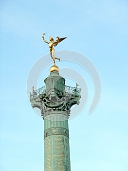 Gilded statue Genie de la Liberte