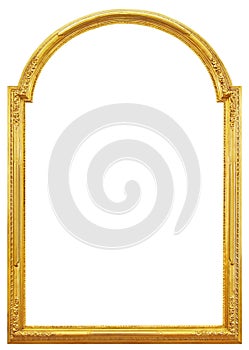 The gilded wooden frame