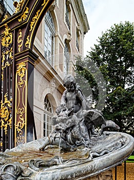 Gilden decorative sculpture on the central square of Nancy