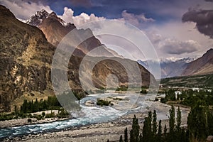 Gilgit river valley photo