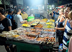 Street food stall at Trawangan Night Market