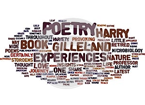 Gilleland Poetry Storoems And Poems Review Word Cloud Concept photo