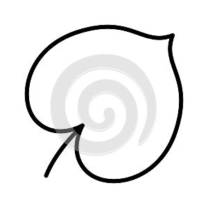 Giloy tinospora cordifolia leaf icon. Pictogram isolated on a white background