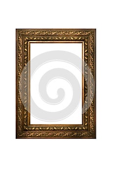 Gilt decorated frame isolated