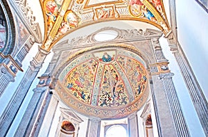 The gilt semidome of Parma Cathedral