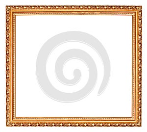 Gilted baroque old wooden picture frame photo