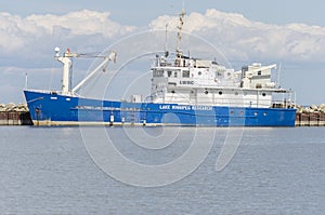 GIMLI, MANITOBA, CANADA - June 20, 2015: Lake Winnipeg Research Vessel - Namao