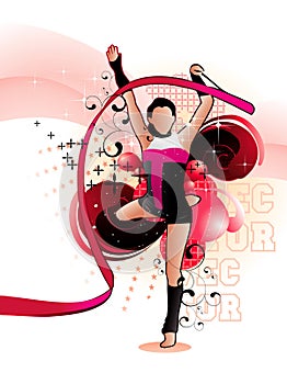 Gimnast vector illustration