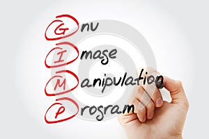 GIMP - Gnu Image Manipulation Program acronym, concept background