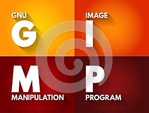 GIMP Gnu Image Manipulation Program - free and open-source raster graphics editor used for image manipulation and image editing,
