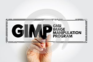 GIMP Gnu Image Manipulation Program - free and open-source raster graphics editor used for image manipulation and image editing,
