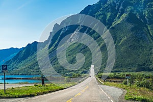 Gimsoystraumbrua bridge in Lofoten, Norway