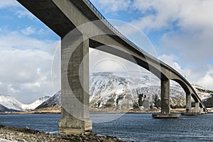 Gimsoystraumen Bridge, on Lofoten Islands