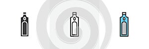 Gin icon vector set on white background