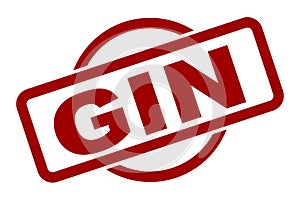 Gin Rubber Ink Stamp