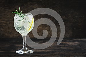 Gin and tonic cocktail