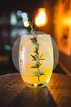 Gin Tonic with orange and sesame photo