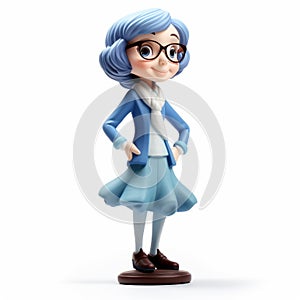 Gina The Lady With Glasses: A Charming Cartoonish Figurine photo